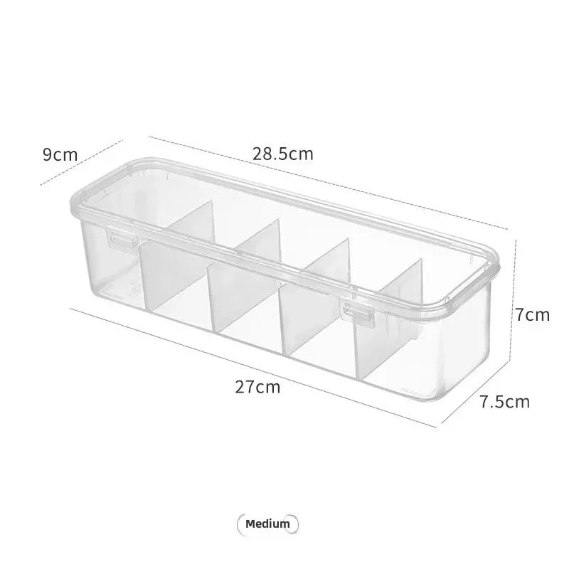 Transparent Cable Organizer Box – Dustproof Storage Case with Lid for Office, Home & Desk Organization