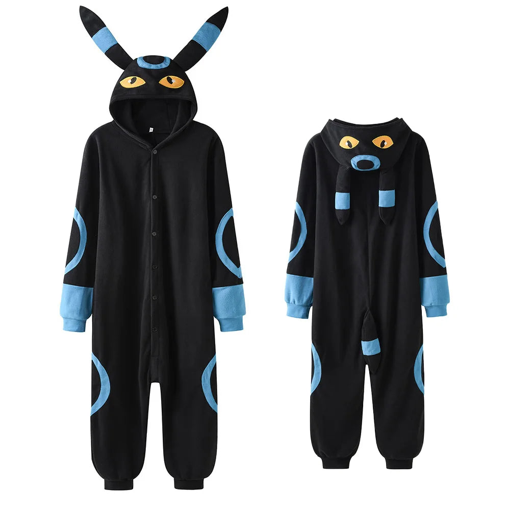 Pokémon Kigurumi Cosplay Onesie – Pikachu, Gengar Anime Jumpsuit for Men & Women (Halloween Party Outfit)