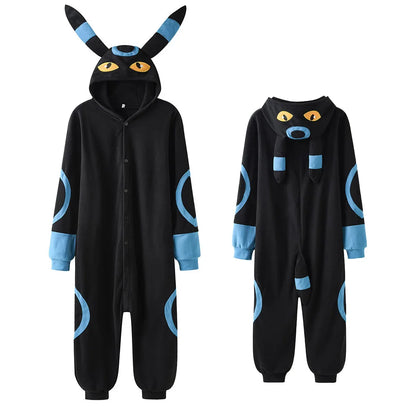 Pokémon Kigurumi Cosplay Onesie – Pikachu, Gengar Anime Jumpsuit for Men & Women (Halloween Party Outfit)