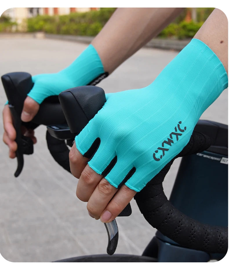 Guantes de Ciclismo sin Dedos CXWXC – Transpirables y Antideslizantes para Hombre y Mujer con Soporte Extendido de Muñeca para Fitness, Entrenamiento y Deportes al Aire Libre