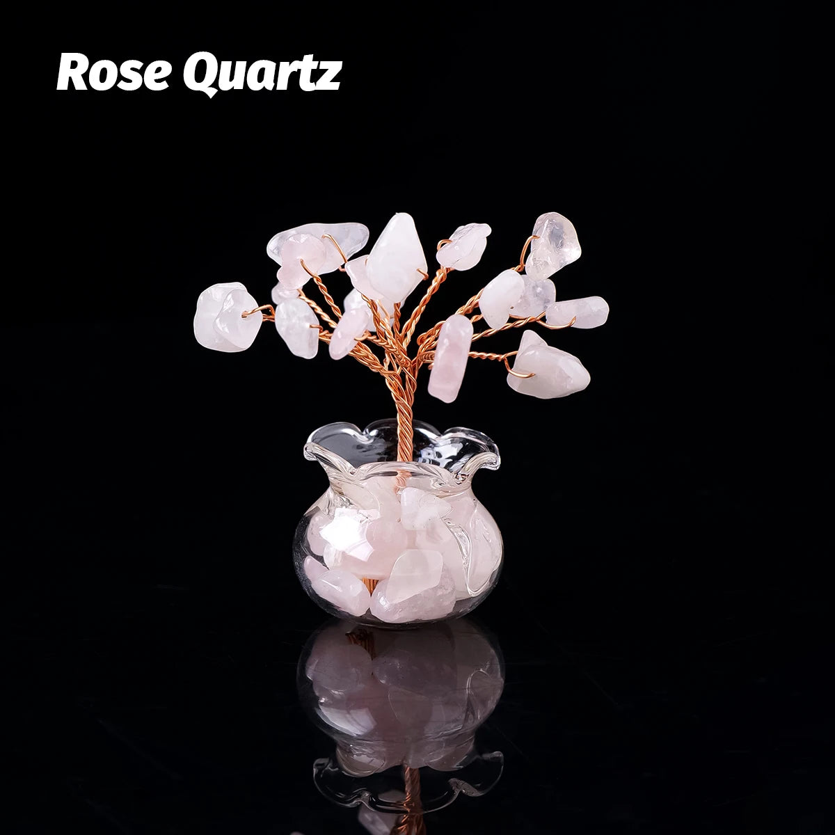Arbre à vœux en cristal naturel – Arbre à vœux bonsaï en cristal Feng Shui de guérison Reiki pour la décoration de la maison, du bureau et de la table