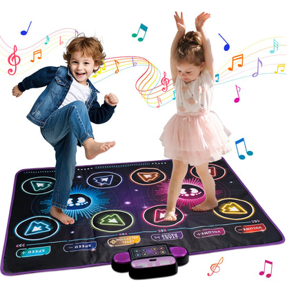 Kids Electronic Dance Mat – Double Player Music Dance Pad with 9 Levels Educational Toy