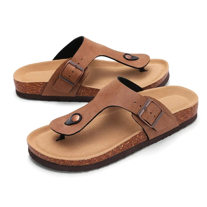 Zuecos de ante Crestar Cork – Zapatillas tipo mules unisex antideslizantes con soporte para el arco del pie
