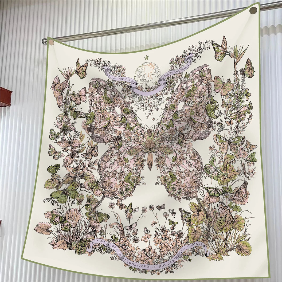 Foulard carré en soie 90 cm pour femme, motif floral, sergé de luxe, bandana, châle, hijab, cache-col, écharpe de tête