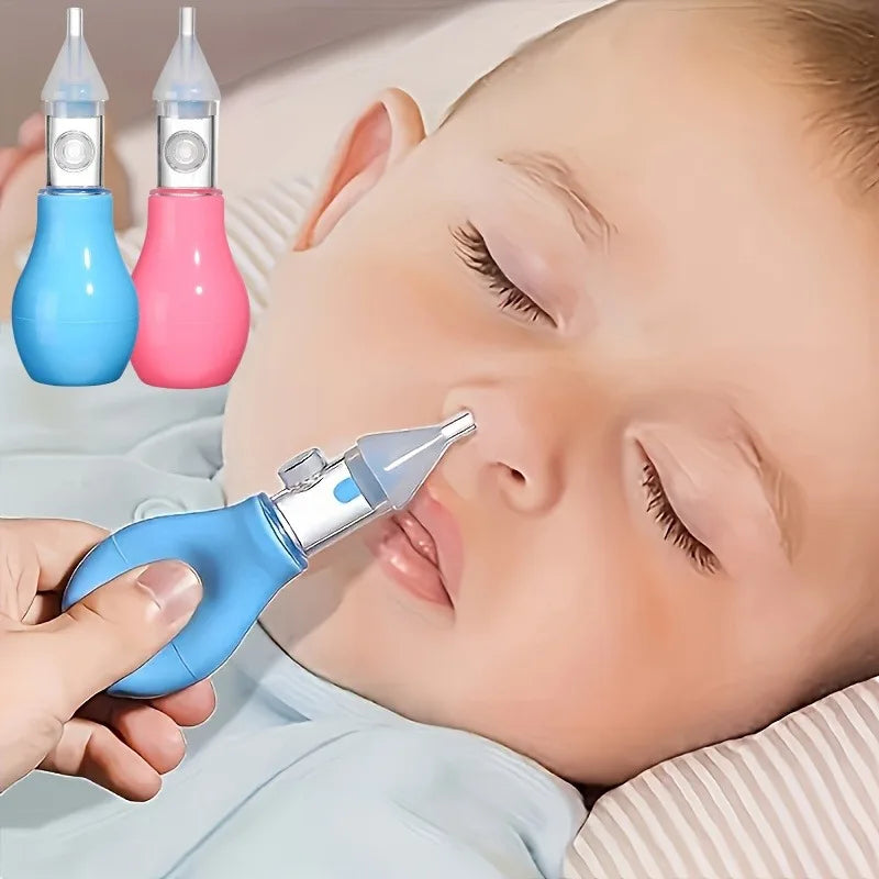 Aspirador Nasal de Silicona para Bebés – Limpiador Manual de Nariz para Lactantes y Niños Pequeños