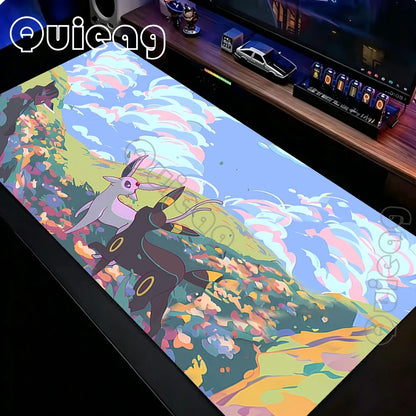Pokémon Eevee Kawaii Rainbow XXL Mouse Pad – Anime Gaming Desk Mat for Laptop & Office