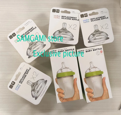 Paquete de 2 Biberones de Silicona sin BPA de 5oz y 8oz para Recién Nacidos y Bebés