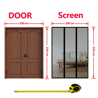Magnetic Door Screen Mesh with Automatic Closure – Custom Size Mosquito & Insect Proof Door Curtain