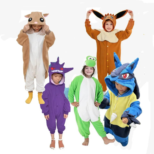 Disfraz de Cosplay Kigurumi para Niños – Pijama Enterizo de Una Pieza para Niños y Niñas, para Halloween, Navidad y Regalo de Disfraces