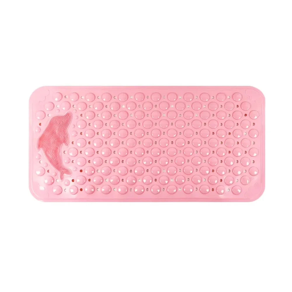 Dolphin PVC Bath Mat 35x70cm – Non-Slip Bathroom Shower Rug with Massage Texture for Bathtub & Floor
