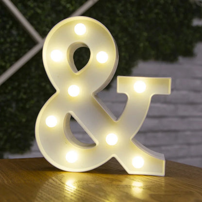 Alphabet & Number LED Night Lights – Personalized Letter Lamps for Birthday Parties, Weddings, Bedrooms, Wall Decor & Home Decorations