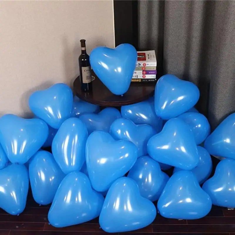 12-Inch Heart Balloons – Love Helium Balloons for Weddings, Birthdays, Valentine's & Party Decor