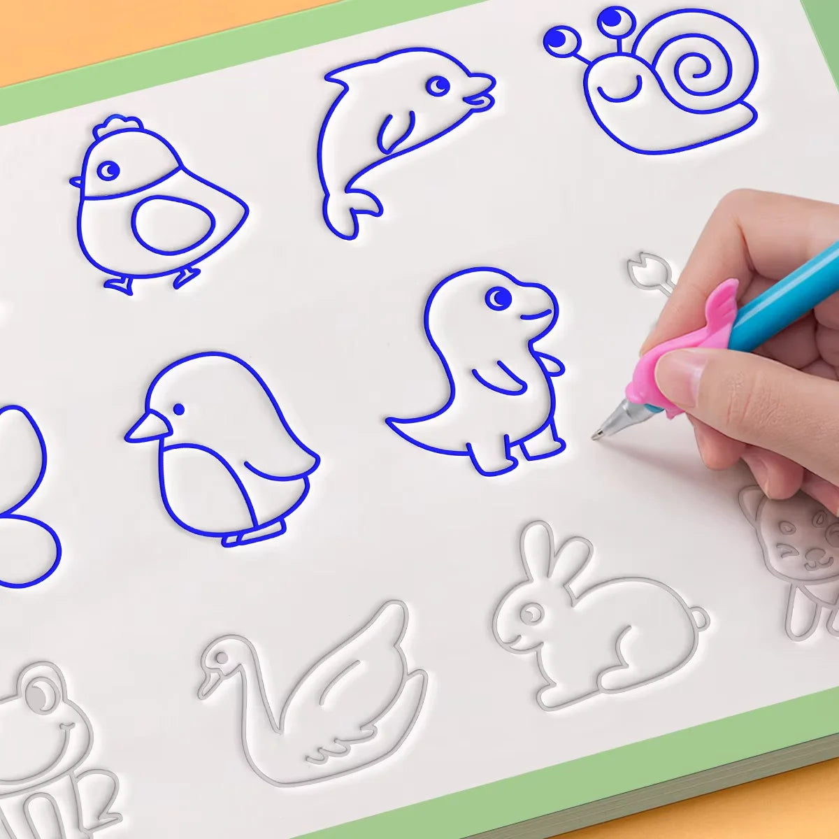 Cuaderno de Dibujo Groove – Libro de Ejercicios de Caligrafía Creativa con Plantillas de Trazos Sencillos, Guía Básica de Pintura, Cuaderno de Bocetos de Graffiti y Herramienta de Aprendizaje de Arte