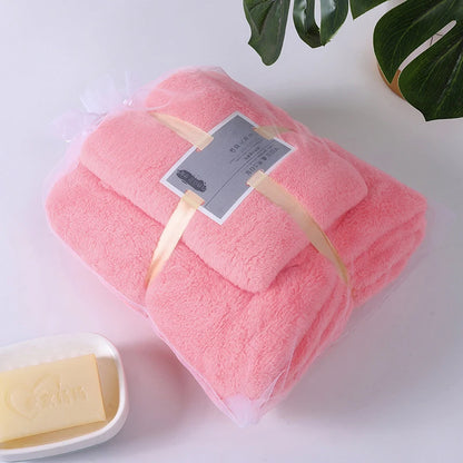 Juego de 2 toallas de baño de terciopelo coral – Súper suaves, altamente absorbentes, de secado rápido, calidad de hotel y spa de lujo para adultos, baño, hogar y viajes