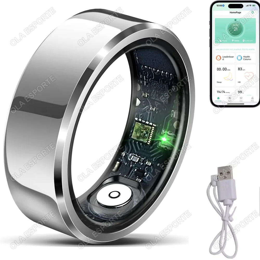 R11C 2026 Smart Ring – Blood Pressure, Heart Rate & Sleep Monitoring, IP68 & 5ATM Waterproof Multi-Sport Ring for Men & Women