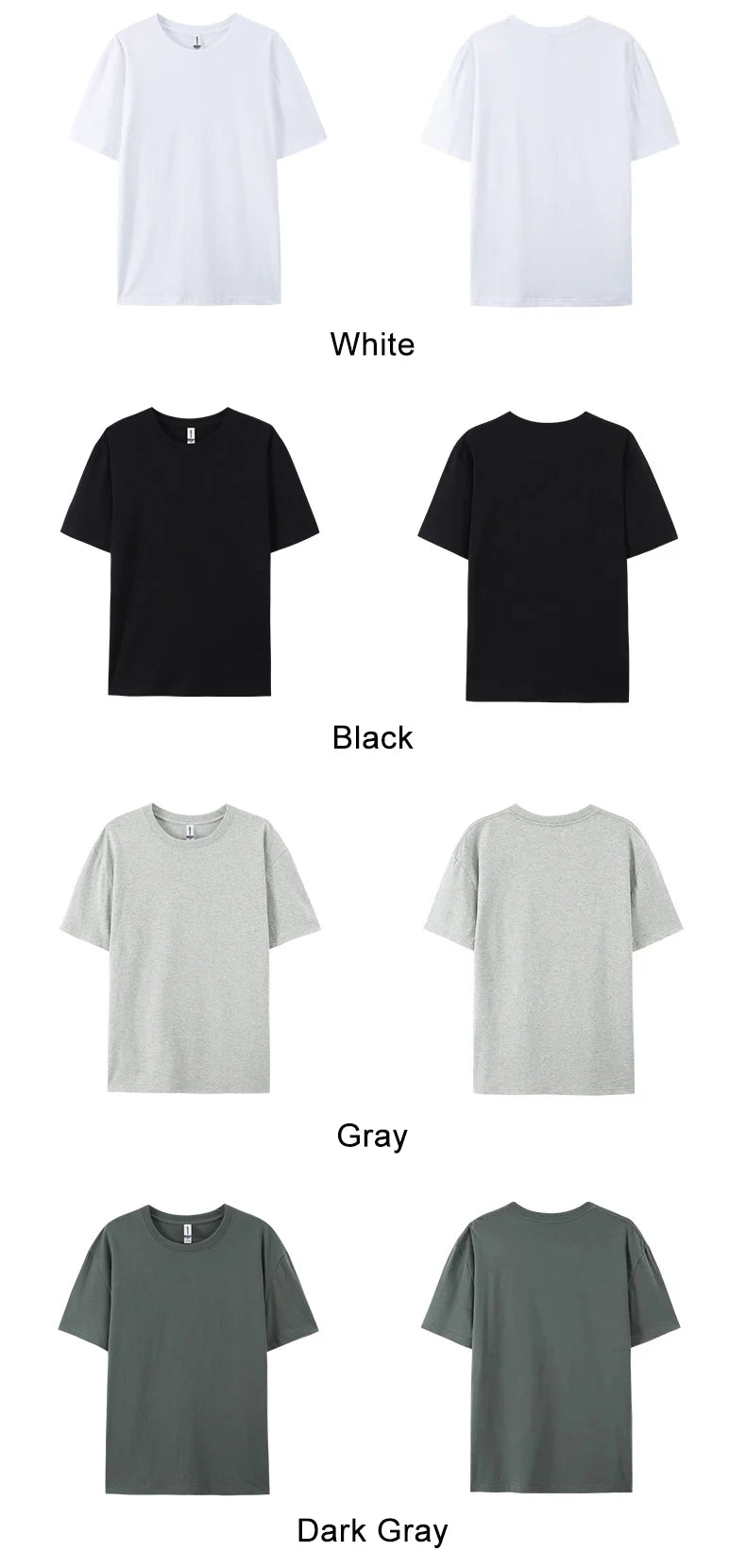 Women’s 100% Cotton Solid T-Shirt Summer Casual Sporty Loose Short Sleeve O-Neck Tee White Black