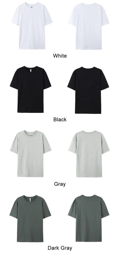 T-shirt Solide 100% Coton Femme Manches Courtes Col Rond Ample Décontracté Sportif Été Haut Blanc Noir