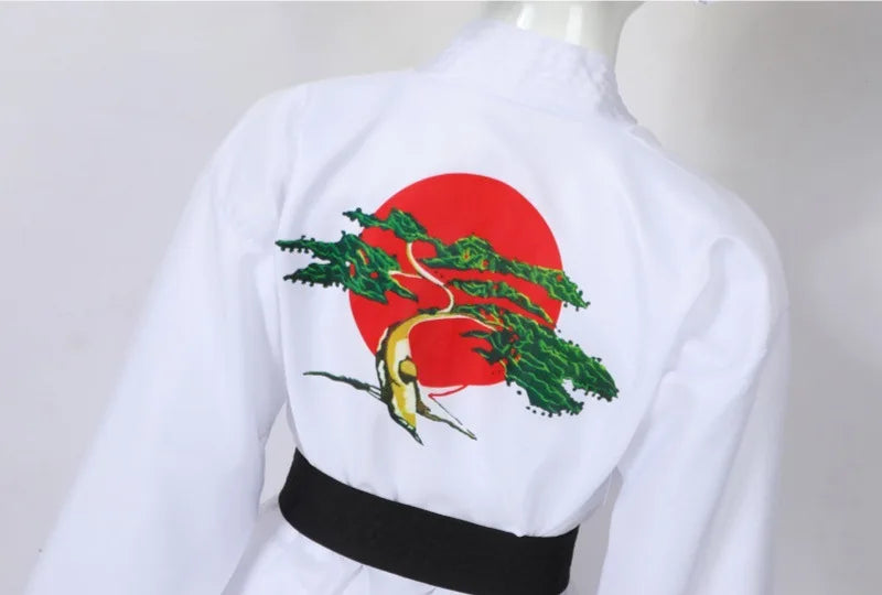 The Karate Kid Cobra Kai Cosplay Costume – Martial Arts Kimono Uniform with Headband, Taekwondo Training & Halloween Party Outfit