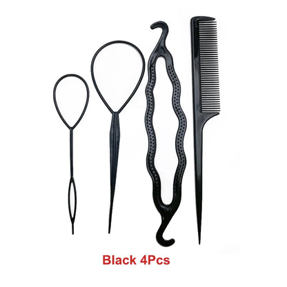 2-10PCS Ponytail Creator Styling Tools – Topsy Tail Plastic Loop Hair Braid Maker Clips for Women & Girls, Easy DIY Hair Accessories