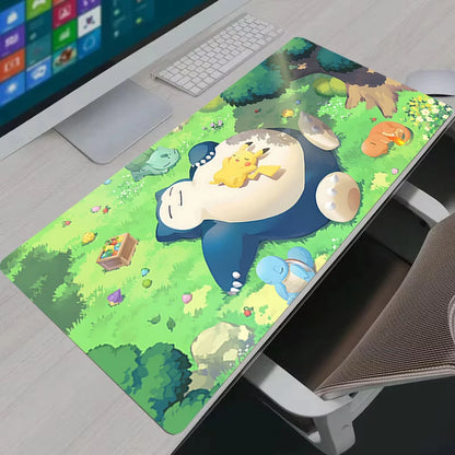 XXL Pokémon Snorlax Gaming Mouse Pad – Extended Non-Slip Rubber Desk Mat for Keyboard, PC, Laptop & Office Setup