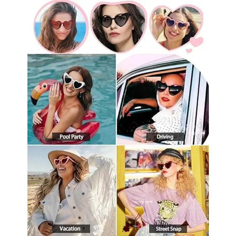 Bachelorette Party Heart Sunglasses – Wedding Shower Decoration Glasses for Bride & Bridesmaids | Hen Party Favors & Bridal Gifts
