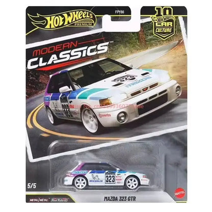 Hot Wheels Premium Modern Classics Voiture miniature moulée sous pression 1:64 – Toyota, Ferrari Testarossa, Porsche 993 GT2 et Mazda Modèle à collectionner