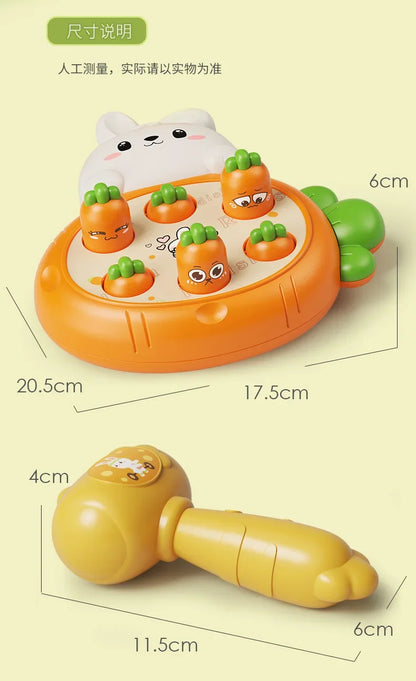 Juego de martillar de madera Montessori – Juguete de aprendizaje para niños pequeños con temática de animales de dibujos animados, juego interactivo para padres e hijos, regalo de cumpleaños para el desarrollo temprano