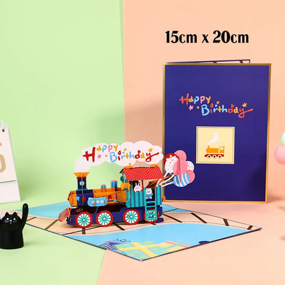3D Pop-Up Greeting Card – Happy Birthday, Mother’s Day, Father’s Day, Love Mom Dad, Rose Flower, Easter & Thank You Gift