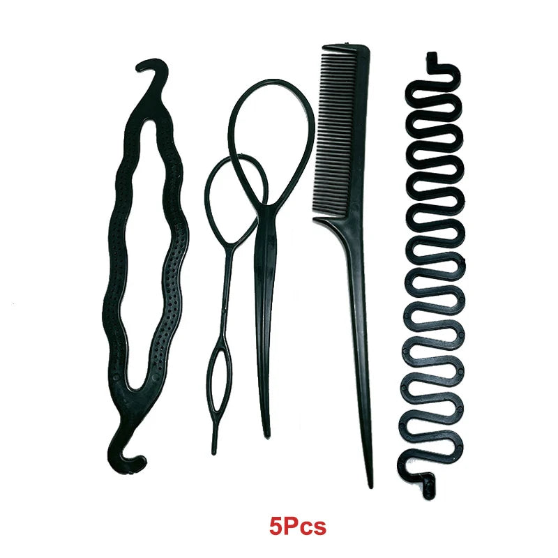 2-10PCS Ponytail Creator Styling Tools – Topsy Tail Plastic Loop Hair Braid Maker Clips for Women & Girls, Easy DIY Hair Accessories