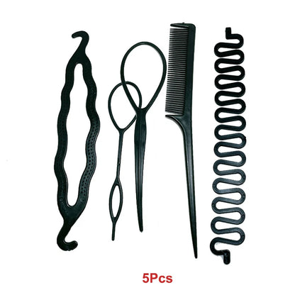 2-10PCS Ponytail Creator Styling Tools – Topsy Tail Plastic Loop Hair Braid Maker Clips for Women & Girls, Easy DIY Hair Accessories