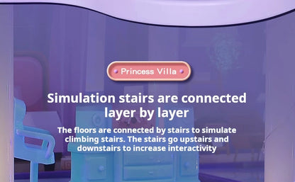 3D DIY Fantasy Princess Castle Villa Assembly Doll House Set – Creative Building Toys for Girls, Home Play & Kids 3D Educational Toy Kit