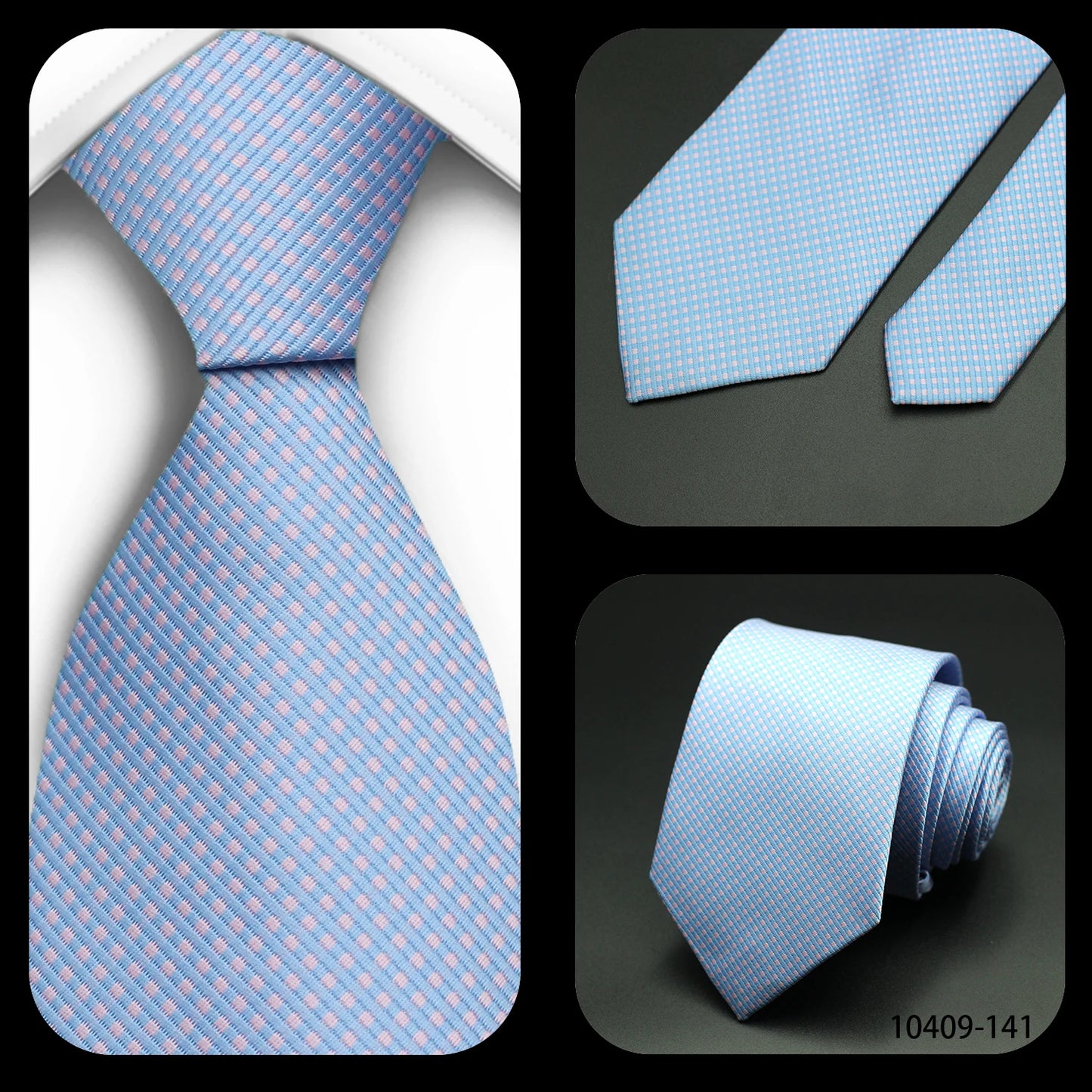 Corbata Floral de Puntos para Hombre – Corbata Casual de Moda Azul Roja Amarilla para Negocios, Bodas y Ocasiones Formales | Accesorio de Regalo