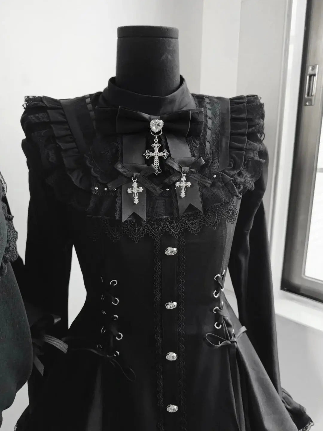 Vestido japonés Sweet Lolita Kawaii para mujer 2025, estampado de primavera, lazo, vestido falso de dos piezas, estilo coreano, ropa de fiesta