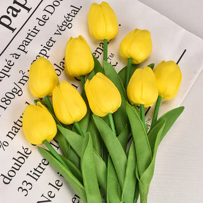 3/5/10/20pcs Real Touch Artificial Tulip Flowers – Realistic Faux Tulip Bouquet for Wedding Decor, Home Decoration, Floral Arrangements & DIY Projects