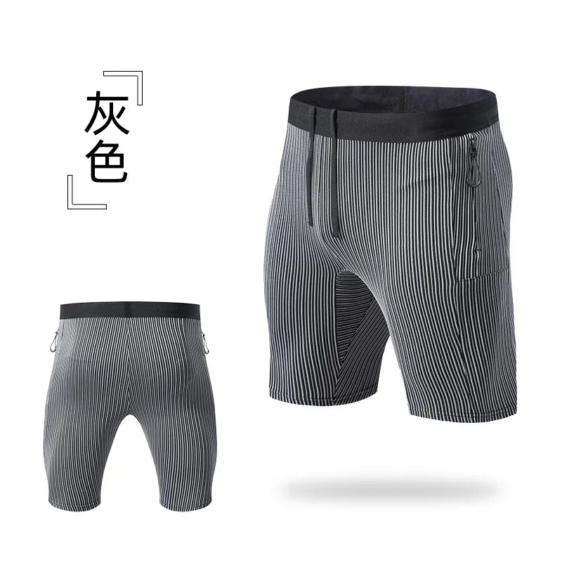 Compression Running Shorts with Pockets – Men's & Women's Gym Workout Fitness Training Sports Shorts