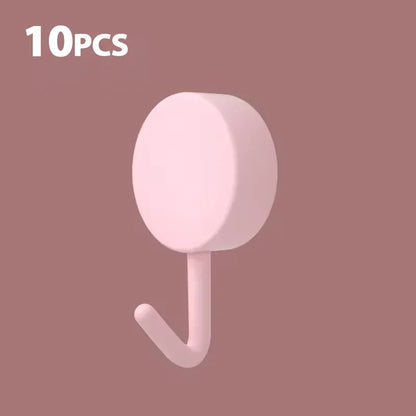 Ganchos de pared autoadhesivos de 5/10 piezas – Ganchos fuertes sin taladro para baño, cocina, puerta, almacenamiento de ropa y toallas
