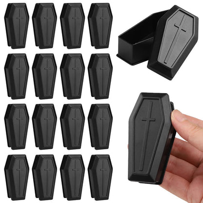 6/12PCS Halloween Coffin Treat Boxes – Plastic Prank Candy Gift Boxes for Trick-or-Treat, Haunted House Decorations, Halloween Parties & DIY Crafts