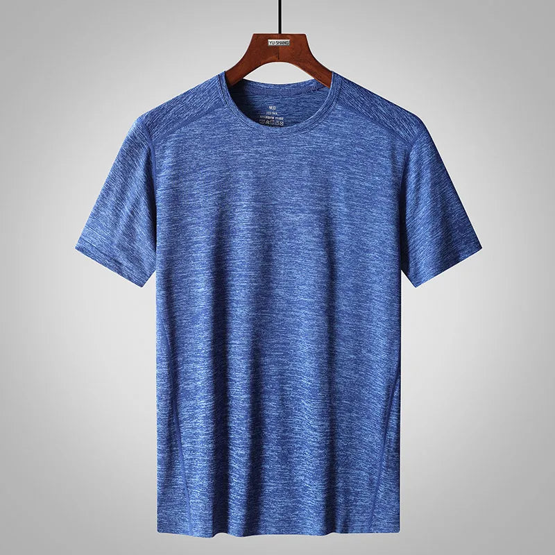 Men's 6XL-8XL Summer T-Shirt – Plus Size Casual Basic Tee with Raglan Sleeves, Lightweight Sporty Top for Everyday Wear