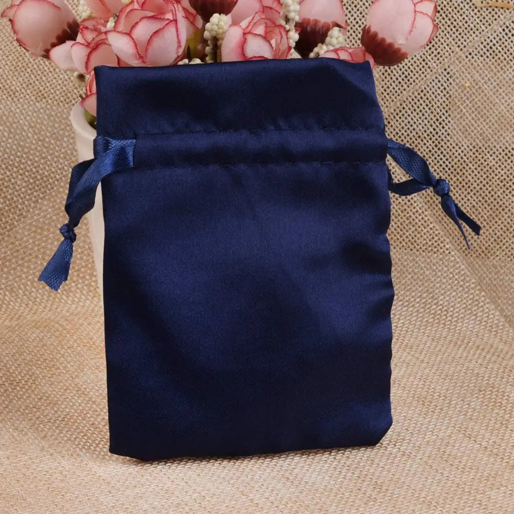 10/25/50PCS Bolsas de Regalo de Seda Satinada con Cordón para Joyas – Bolsitas de Lujo para Bodas, Fiestas, Dulces, Joyas y Empaque de Regalo