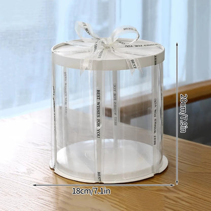 Boîte Cadeau Transparente pour Gâteaux, pour Boulangeries, Desserts, Mariages, Anniversaires et Emballages de Fête