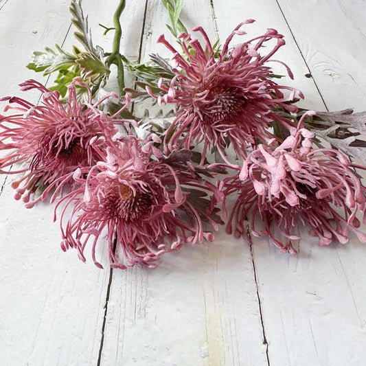 Flores artificiales de crisantemo araña – Decoración floral de crisantemo sintético realista para el hogar, habitaciones, bodas, Navidad, Pascua y arreglos de mesa