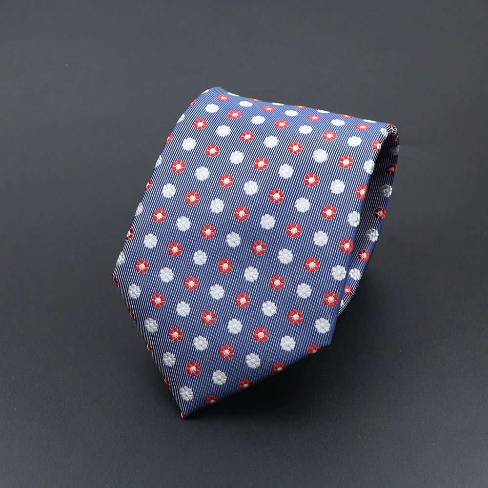 Corbata de hombre de fantasía con perro de dibujos animados, Paisley, rayas y lunares para negocios y bodas
