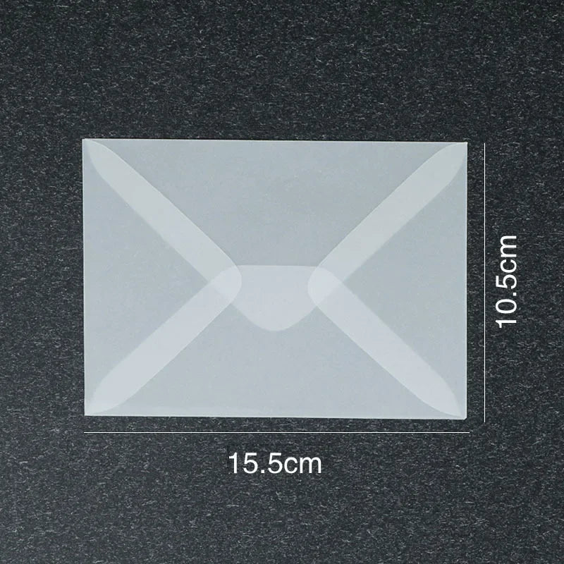Lot de 50 enveloppes vierges translucides pour invitations, cartes postales, cartes de mariage, courriers professionnels et cartes cadeaux