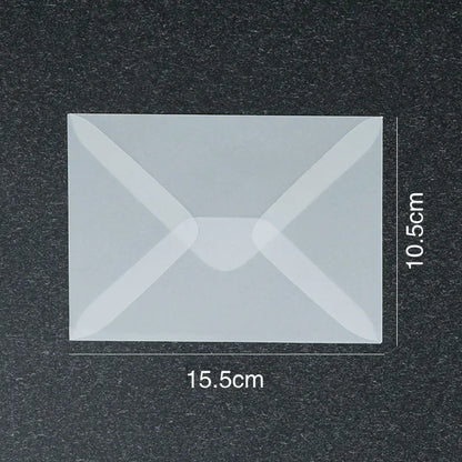 Lot de 50 enveloppes vierges translucides pour invitations, cartes postales, cartes de mariage, courriers professionnels et cartes cadeaux