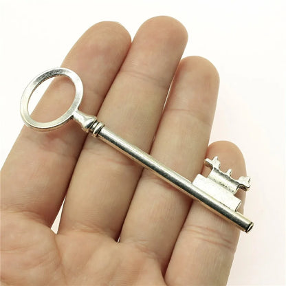2 pendentifs clé de grande taille – Breloques de style tibétain pour la création de bijoux, fournitures artisanales pour colliers, bracelets et accessoires