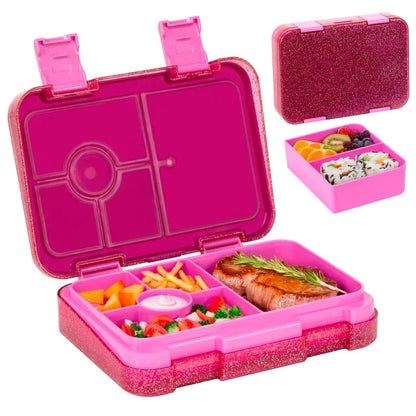 Fiambrera Bento para niños – Recipiente de comida portátil a prueba de fugas para la escuela, viajes y picnics, fiambrera para estudiantes apta para microondas para frutas, aperitivos y comidas