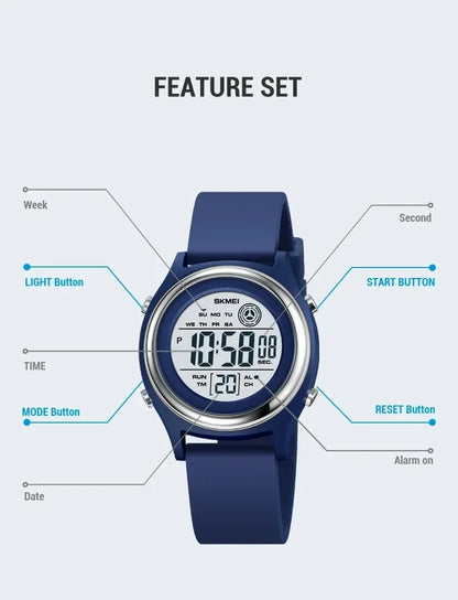 SKMEI 2094 Waterproof Shockproof Digital Sport Watch (Women’s Luxury Countdown Stopwatch)