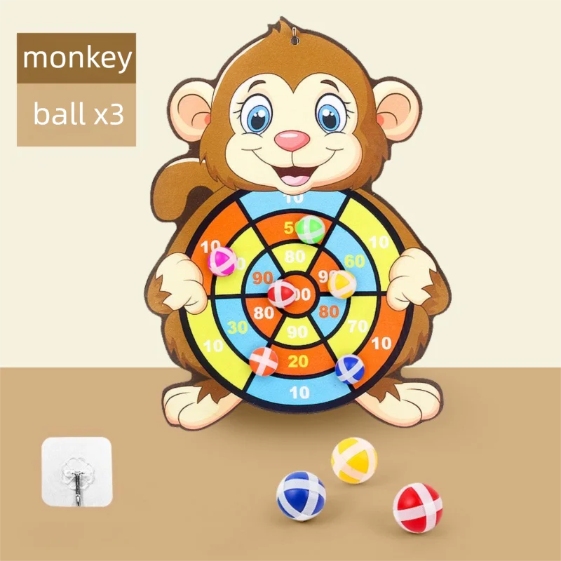 Educational Dart Board Baby Toy with Sticky Ball Darts – Indoor Montessori Sports Game for Children (Ages 3–7)