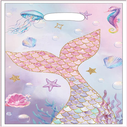 Mermaid Birthday Party Decorations Set – Balloons, Tableware, Tablecloth & Hanging Banner for Kids' Parties, Favors & Supplies Kit