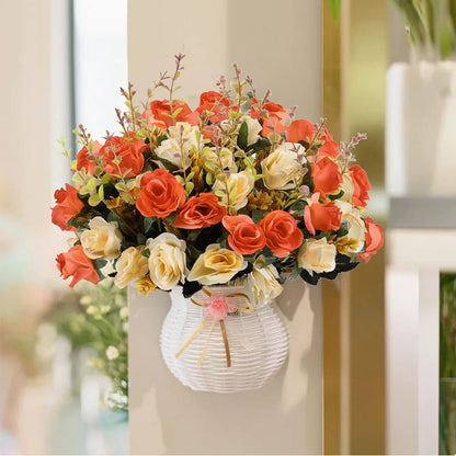 Flores de Rosas de Seda Artificial – Decoración de Ramos de Boda, Guirnaldas Florales DIY y Decoración de Pared, Arreglos para Festivales en el Hogar, Accesorios de Fotografía y Suministros para Manualidades de Scrapbooking